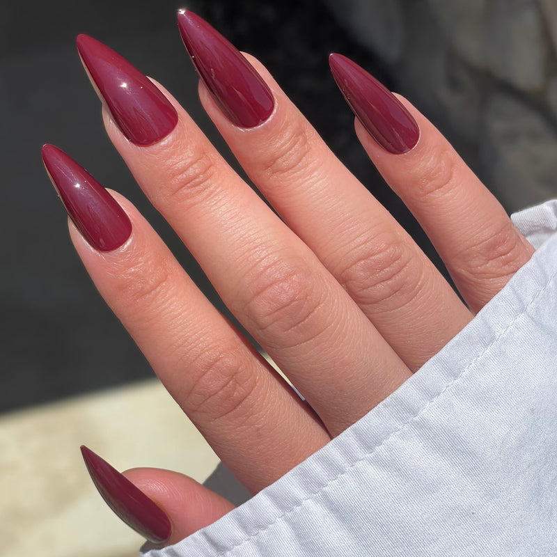 Maroon Nails