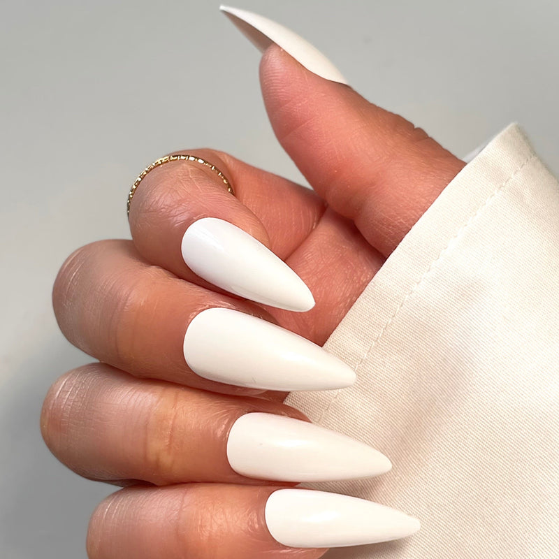 Stiletto Baby White Nails