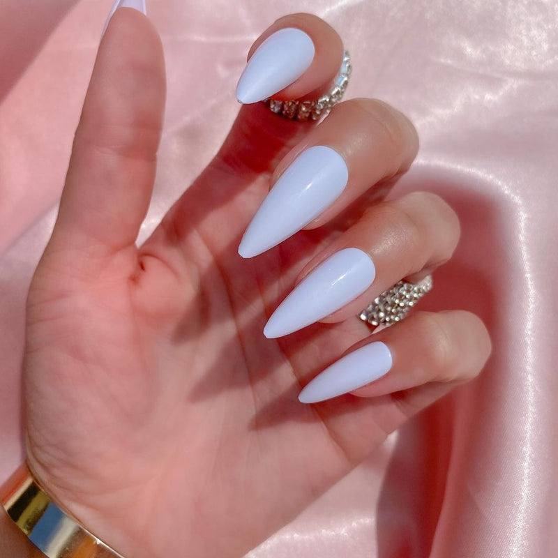 Stiletto Baby White Nails